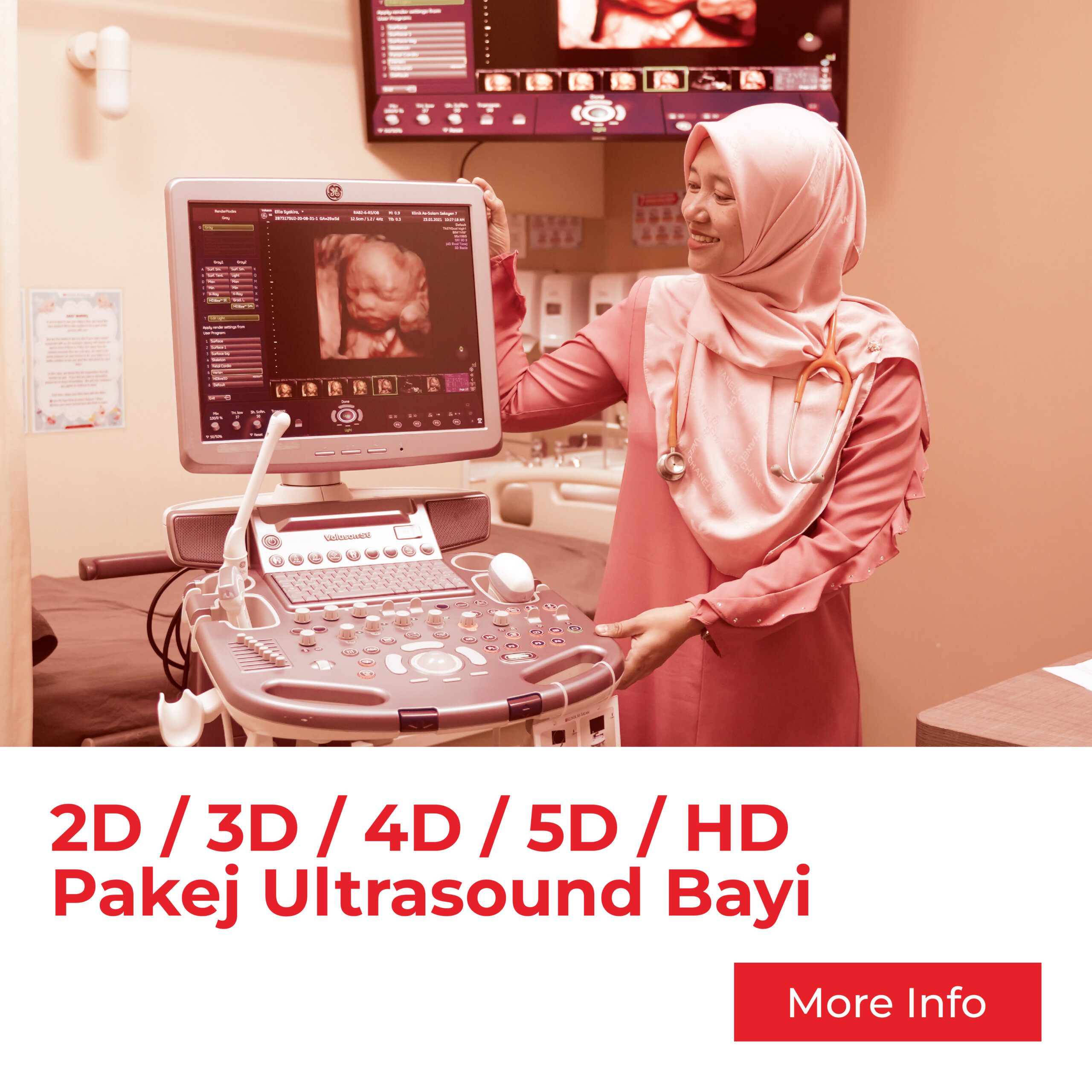 Imbasan ultrasound bayi pakej daripada Klinik As Salam