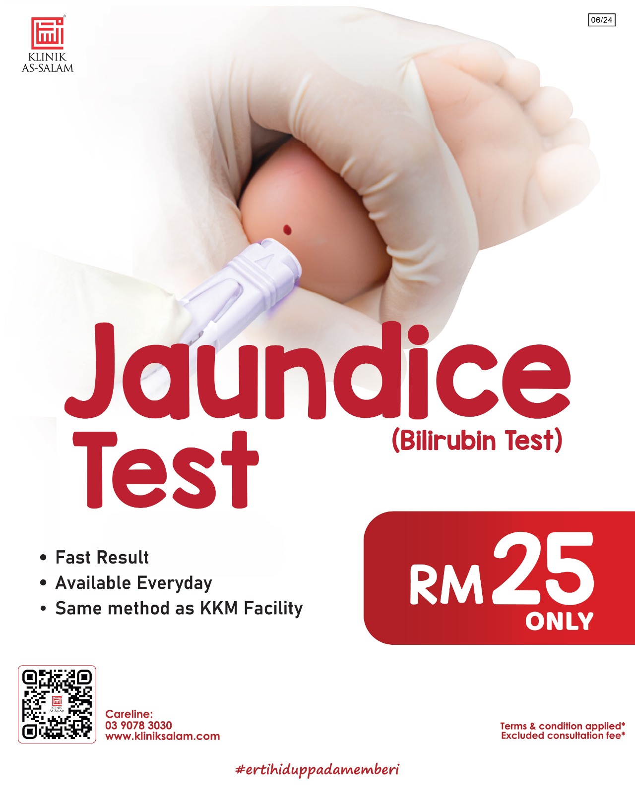 Jaundice Baby Test Offer from Klinik As Salam